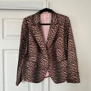 Brown leopard Basler blazer